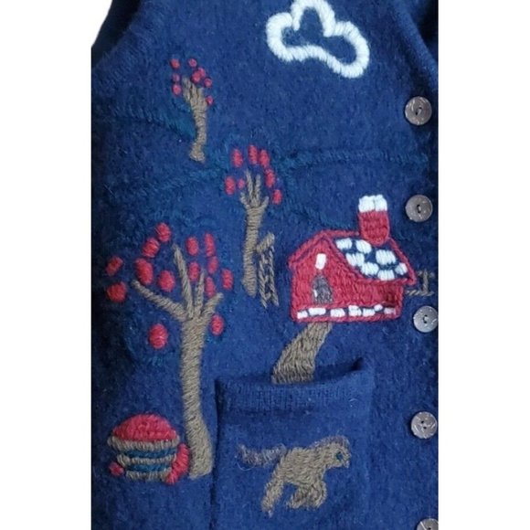 Vintage Wool Equestrian Vest Waistcoat Bryn Connelly Size Medium Petite - Picture 4 of 6